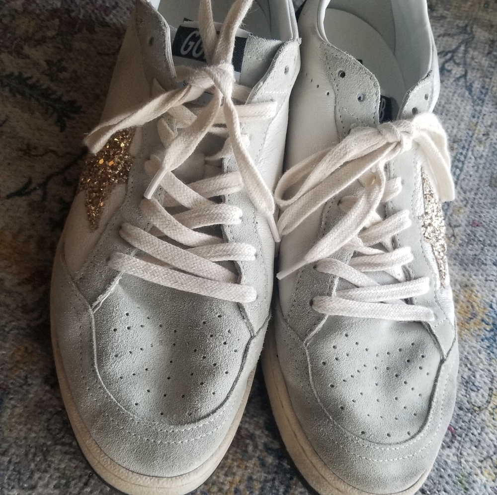 Golden Goose Women's Cream and Gold Star Sneakers EURO 41= US 10.5 - Picture 10 of 12